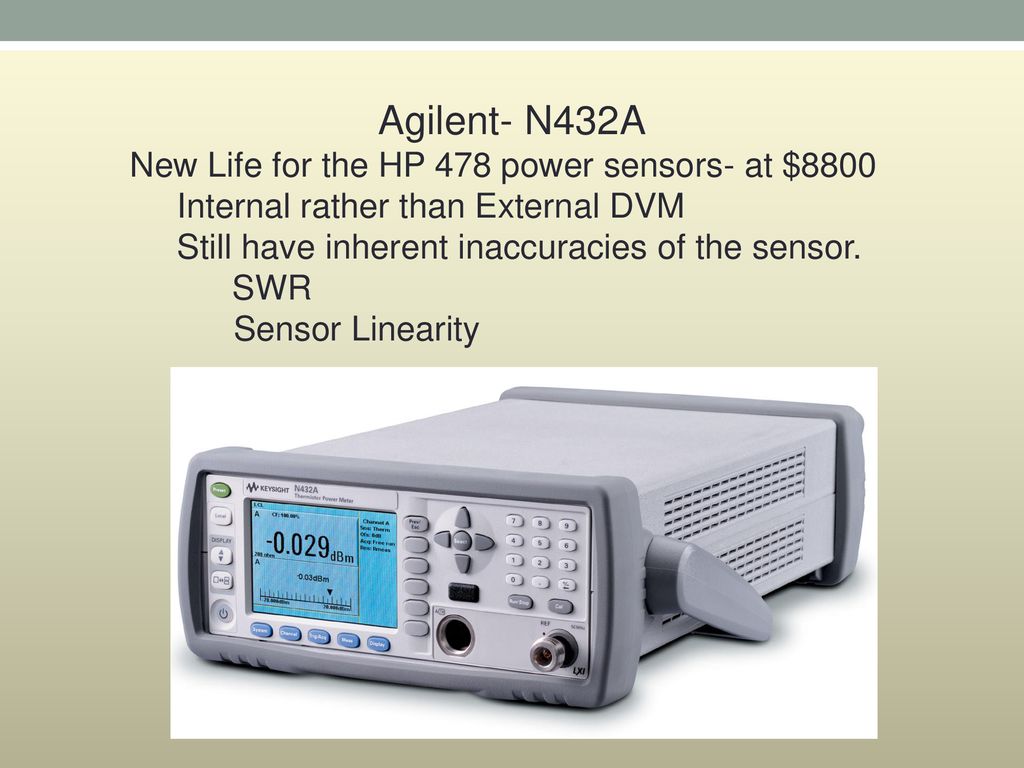 Agilent- N432A New Life for the HP 478 power sensors- at $8800