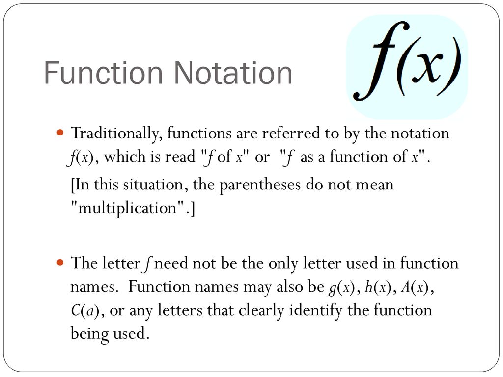 Function Notation Evaluating Functions Ppt Download Function Notation Evaluating Functions Ppt Download