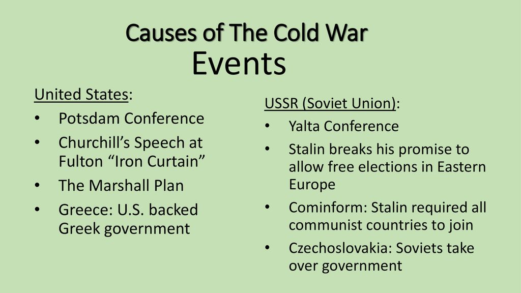 causes of the cold war