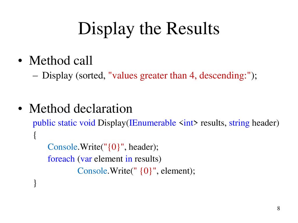 CSCI 3328 Object Oriented Programming in C# Chapter 8: LINQ and Generic ...
