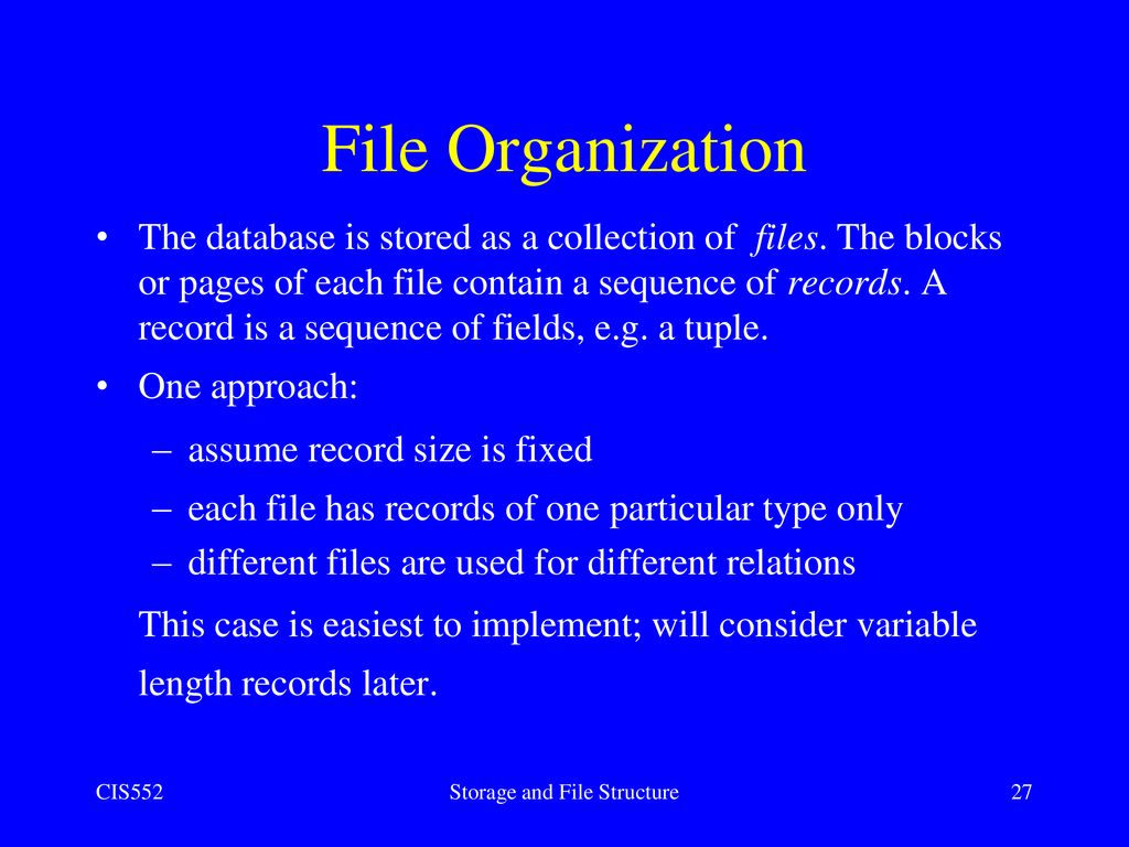 Storage and File Structure - ppt download