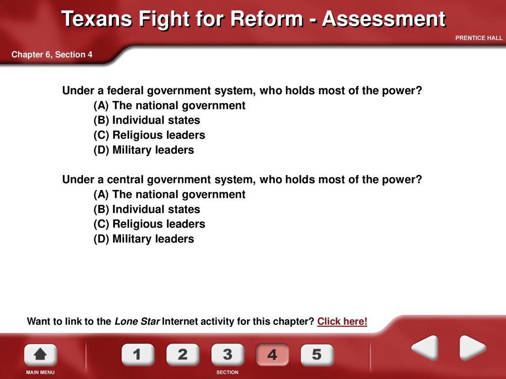 Texans Fight for Reform - Assessment
