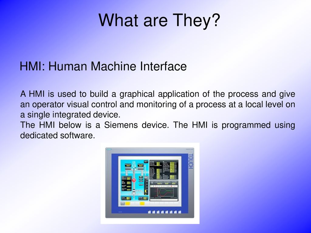 What are They HMI: Human Machine Interface