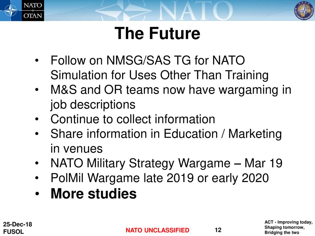 Advance Planning Wayne Buck NATO UNCLASSIFIED 25-Dec ppt download