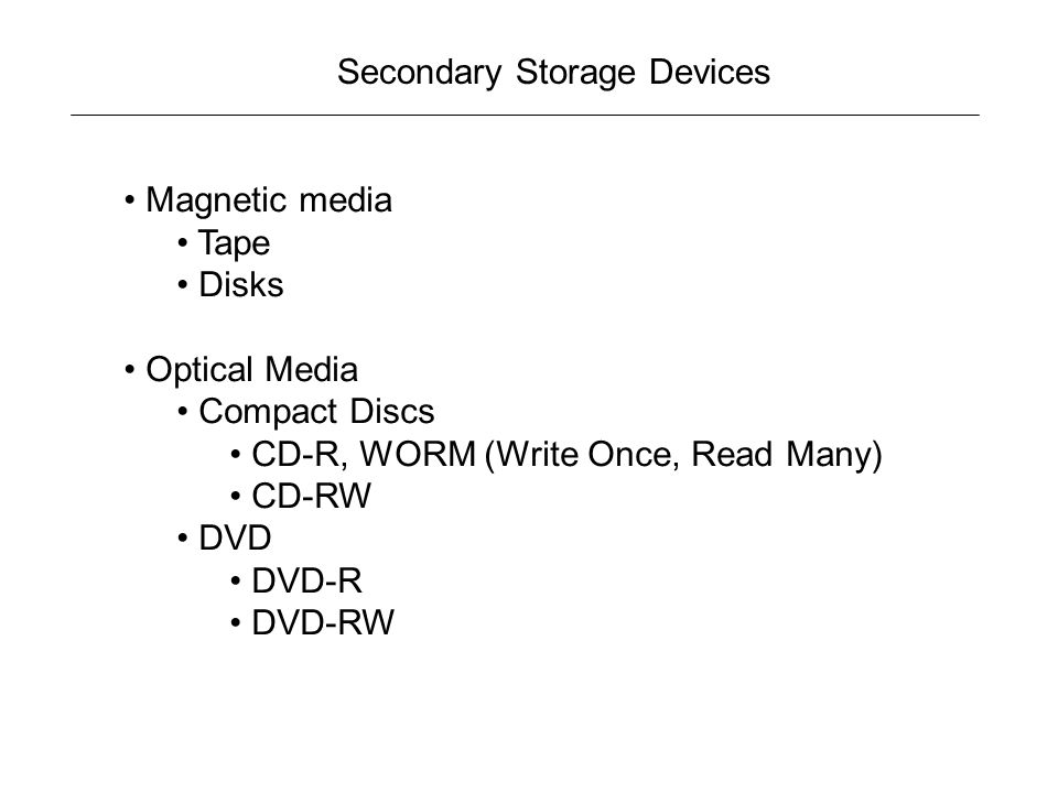 Storage devices презентация