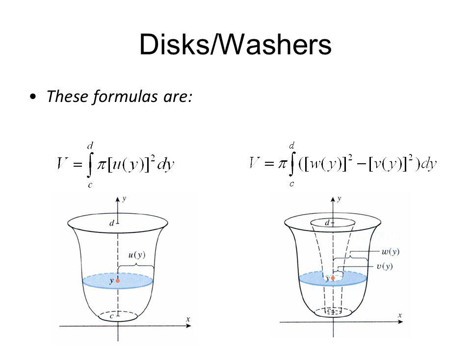 Disks/Washers These formulas are: