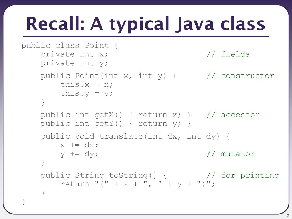 Review: Classes, Inheritance, and Collections - ppt download