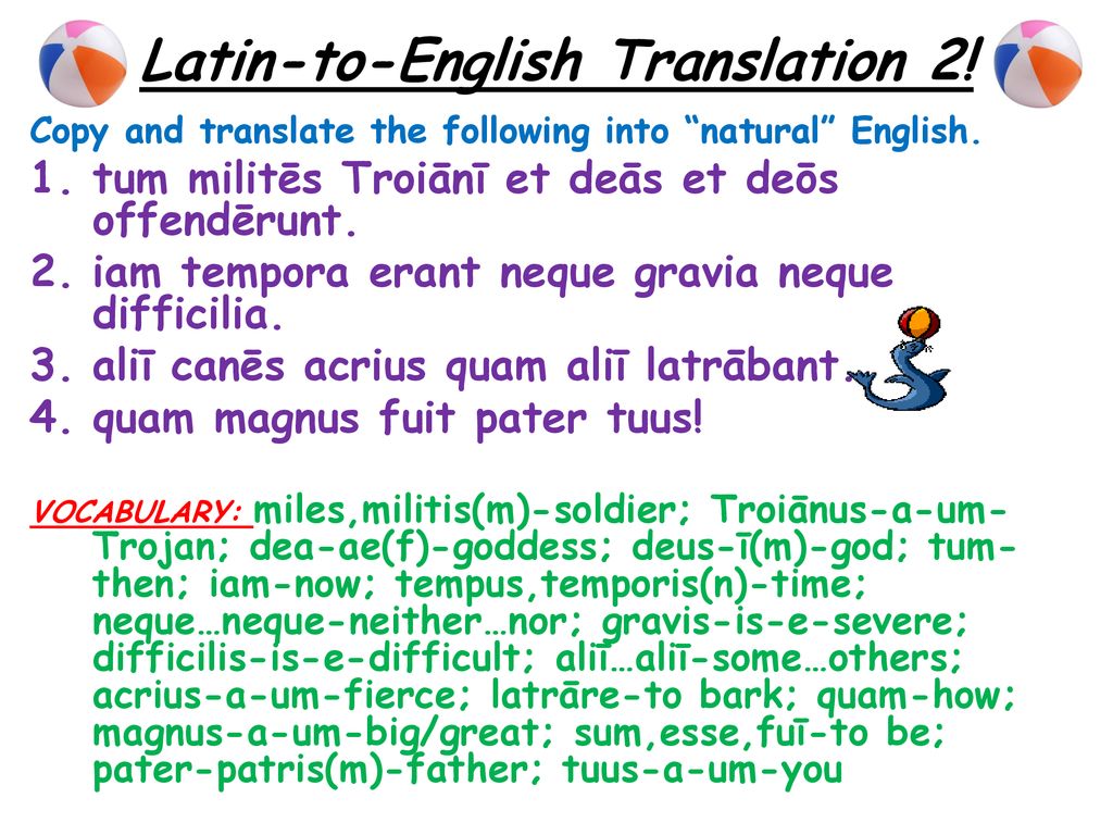 Latin-to-English Translation 1 - ppt download