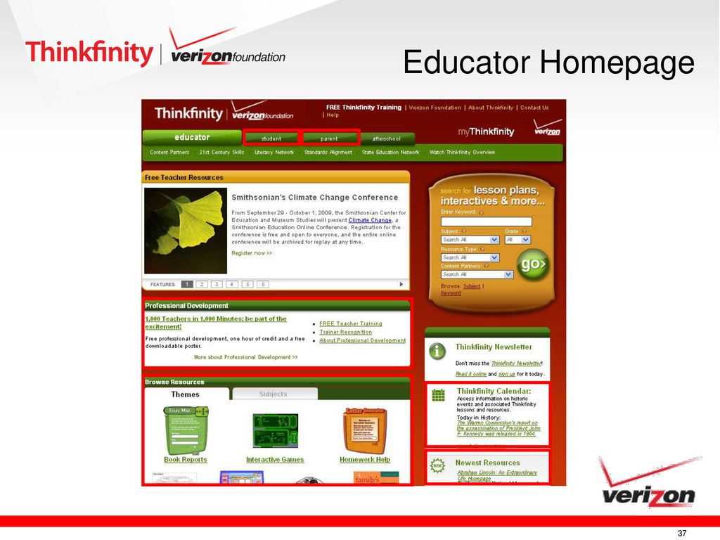 Educator Homepage