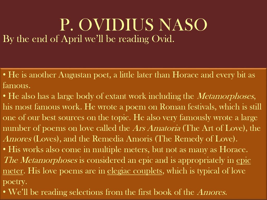 2016 Poets Horace Ovid Martial ppt download