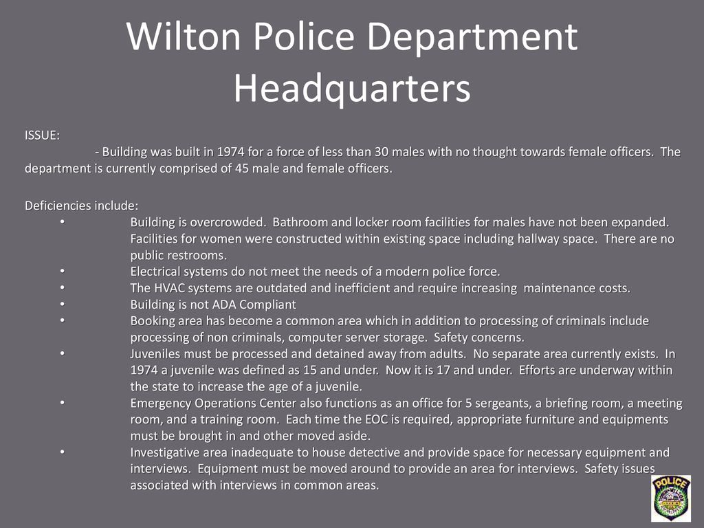 Wilton Police Department Headquarters