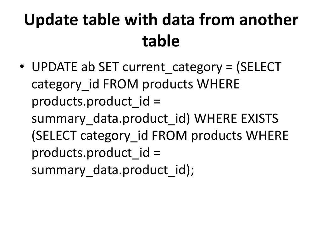 Introduction to structured query language sql ppt download