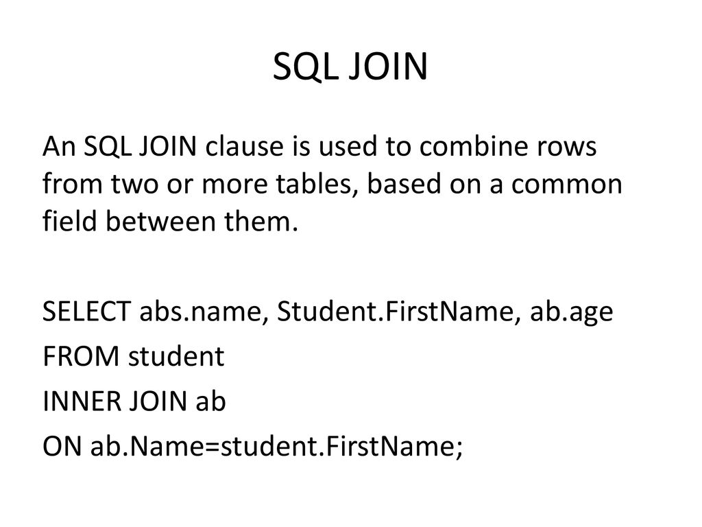 Introduction to structured query language sql ppt download