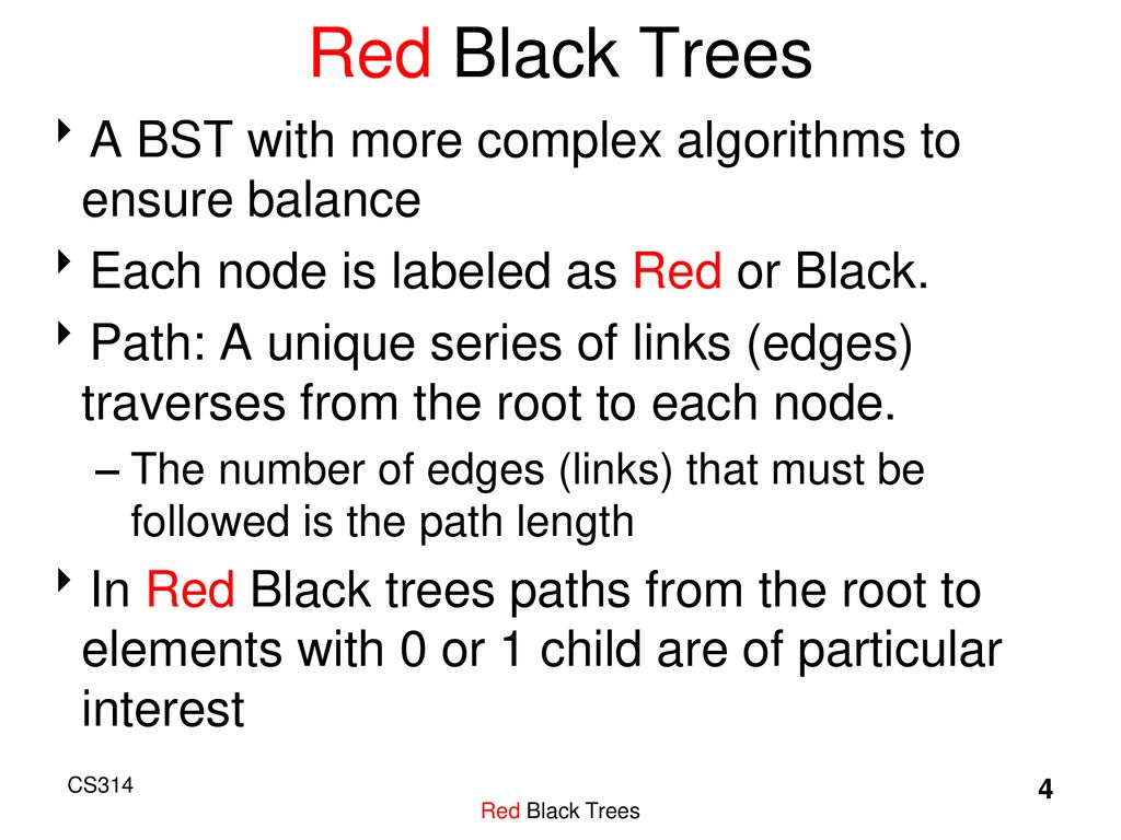 Topic 23 red black trees people in every direction no words exchanged