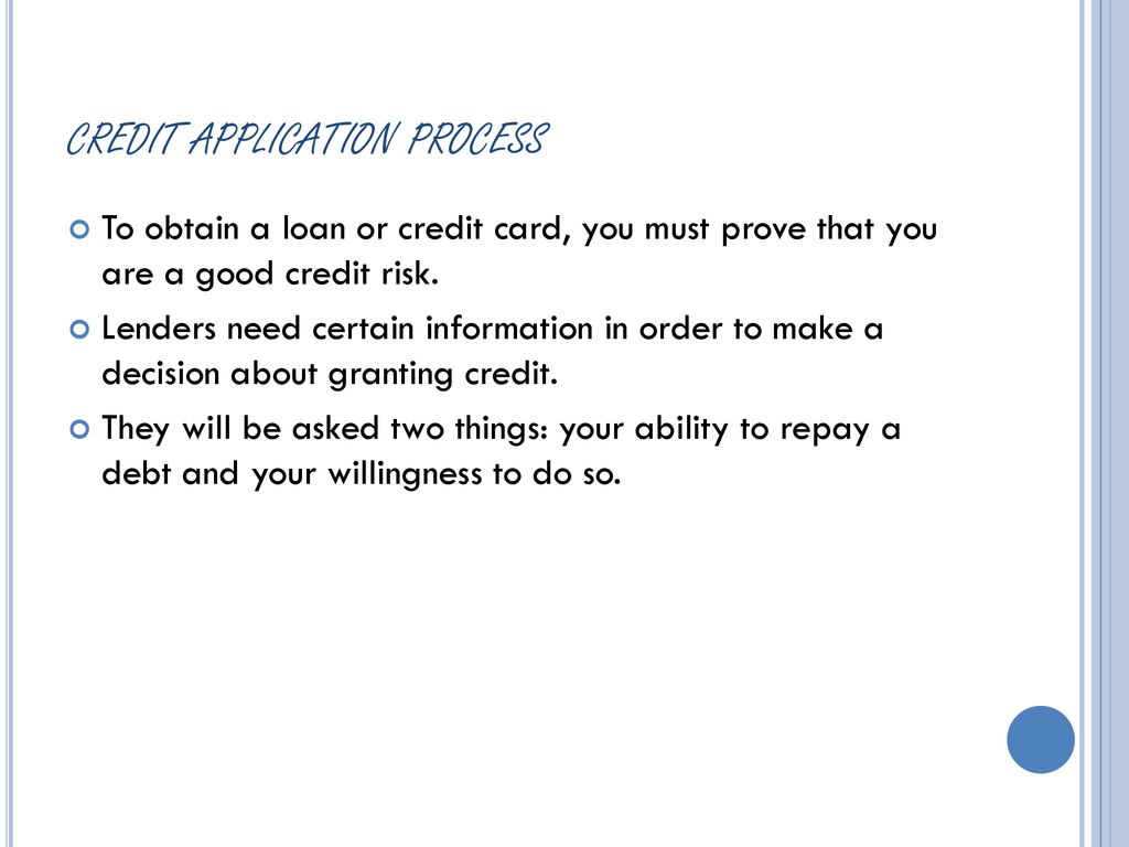What Is A Credit Application Process Leia Aqui What Happens When You