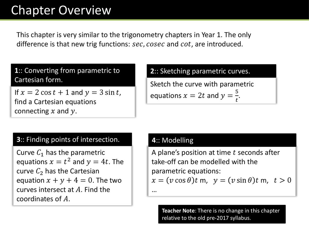 P2 Chapter 8 Parametric Equations Ppt Download