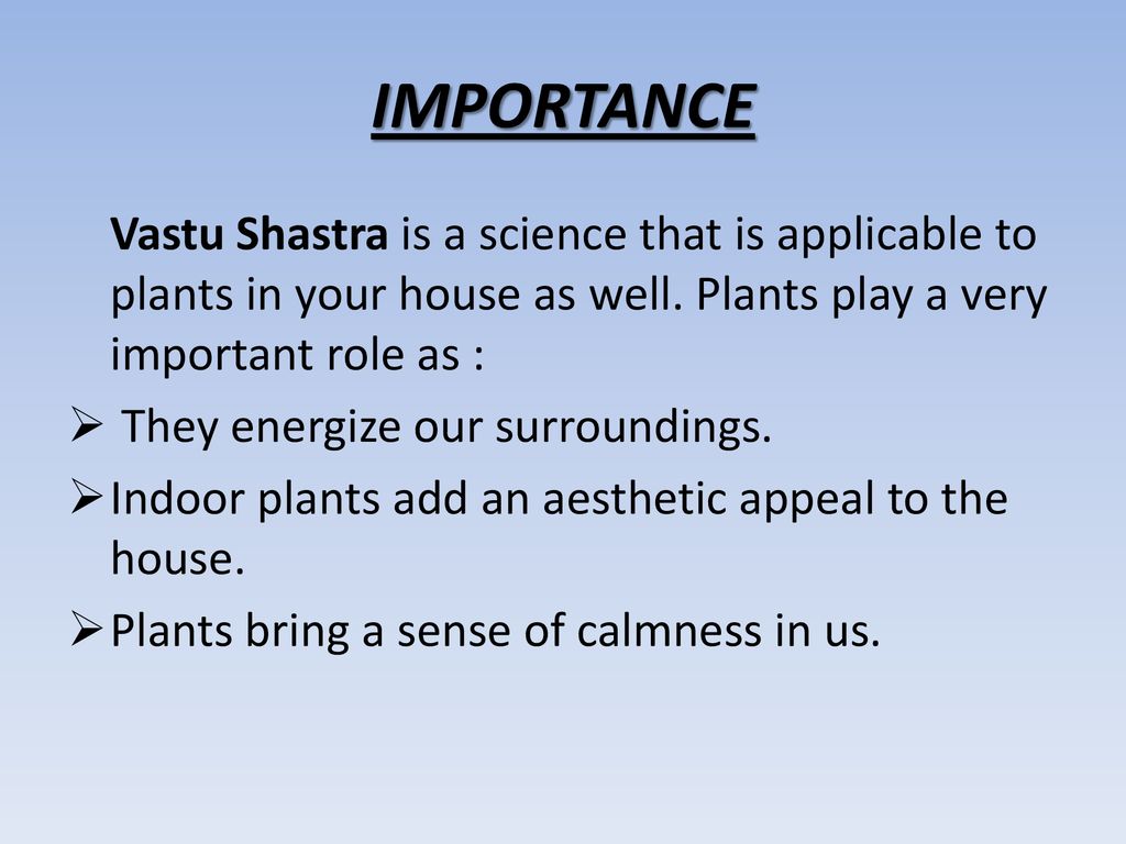 Vastu Shastra With Flower And Plants Ppt Download