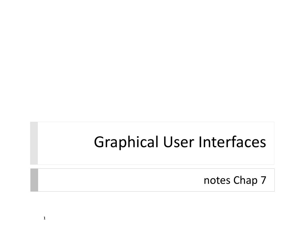 Graphical User Interfaces Ppt Download