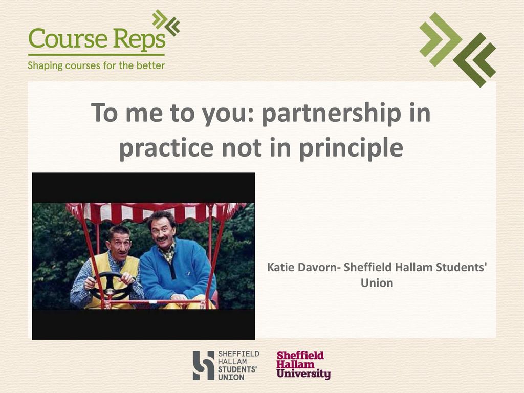 To me to you: partnership in practice not in principle