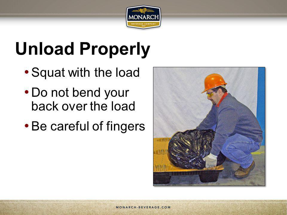Unload Properly Squat with the load