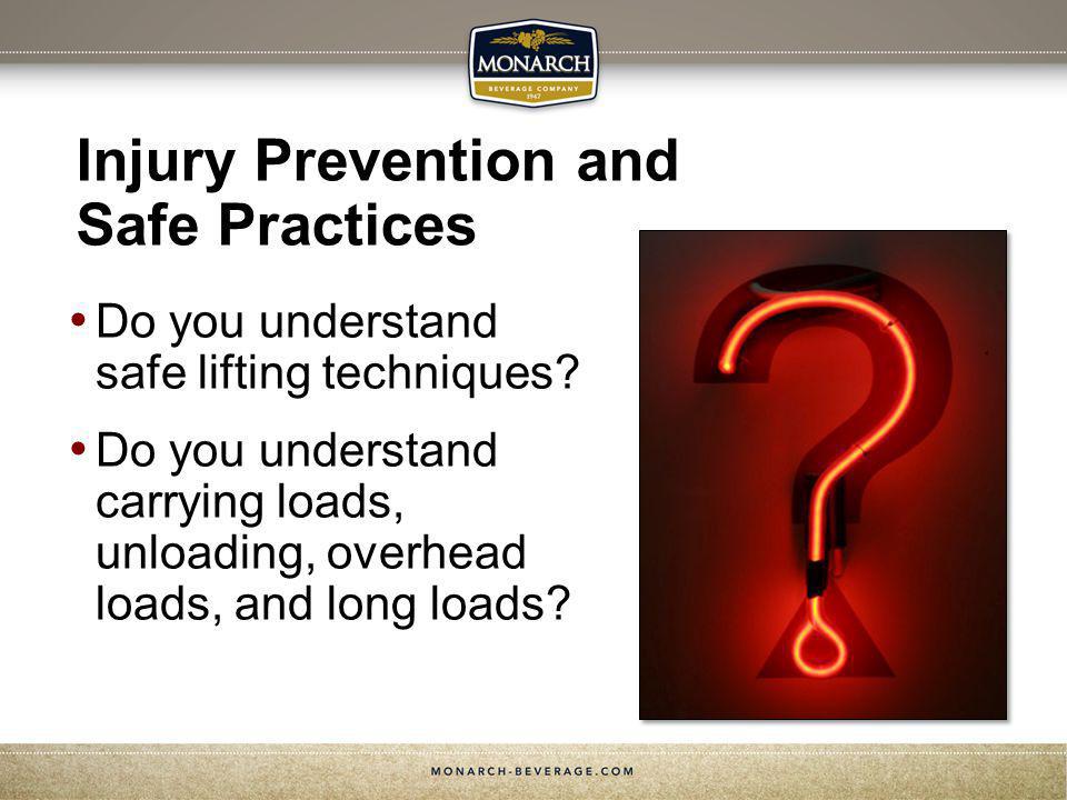Injury Prevention and Safe Practices