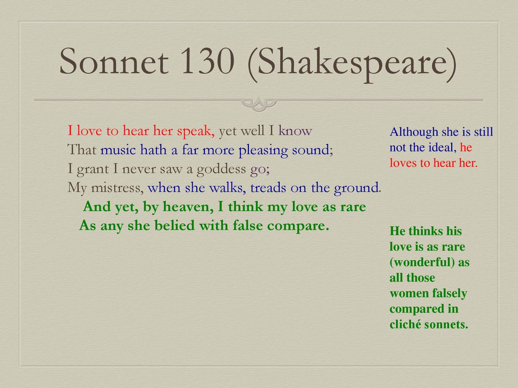 Реферат: Sonnet 130 Essay Research Paper Sonnet 130William