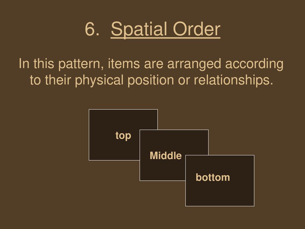Six Patterns of Organization - ppt download