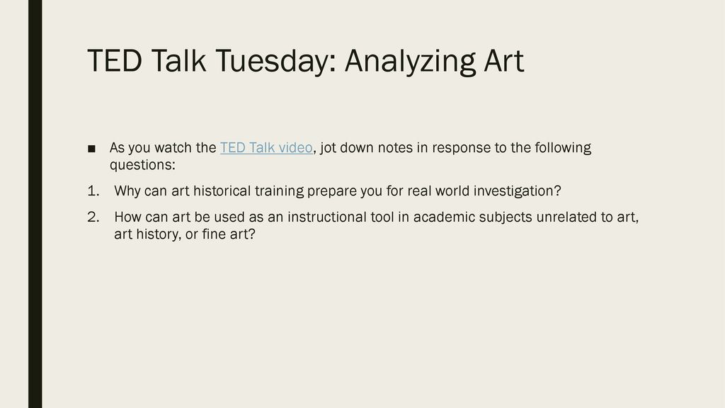 TED Talk Tuesday: Analyzing Art