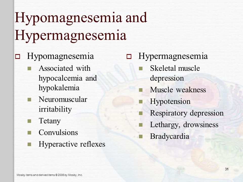 Hypomagnesemia and Hypermagnesemia