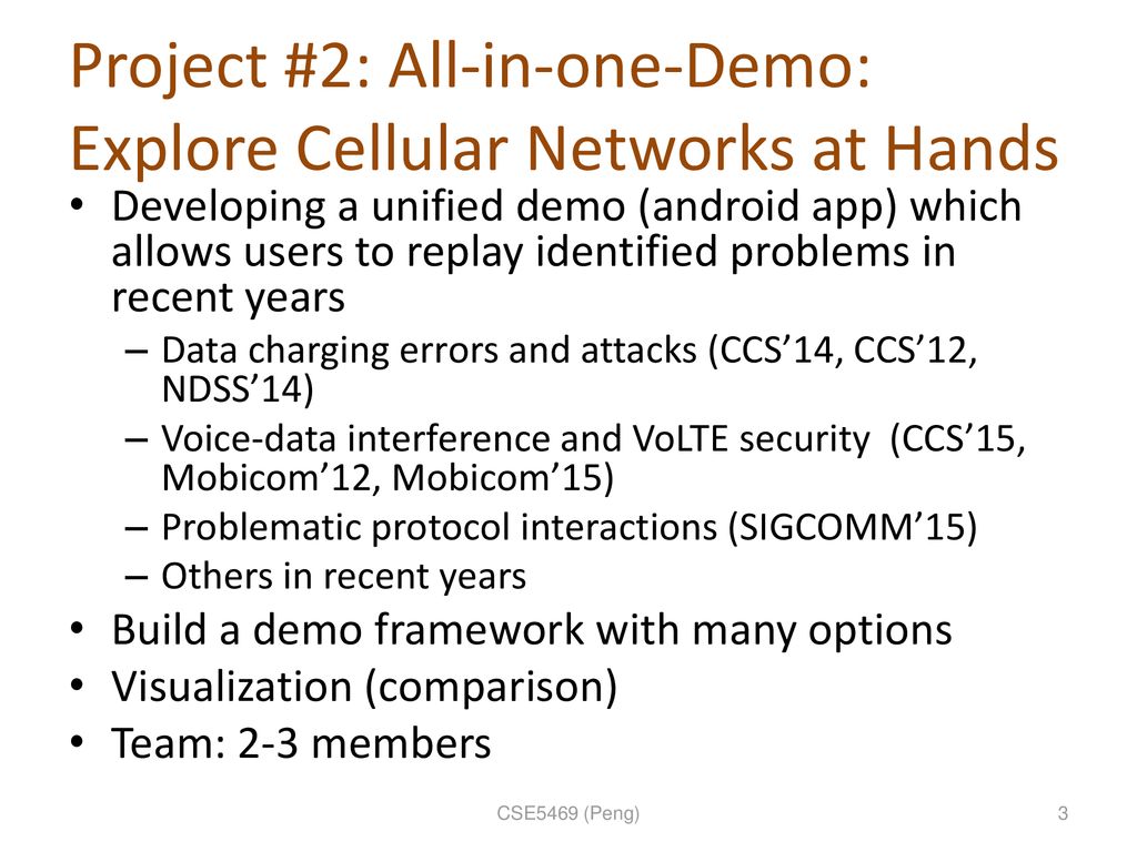 Project #2: All-in-one-Demo: Explore Cellular Networks at Hands