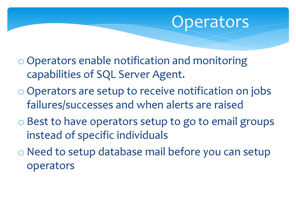 Sql server agent the life preserver for the drowning dba lance tidwell