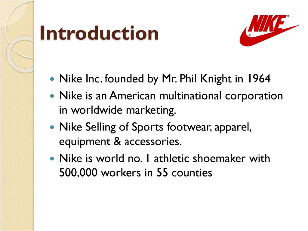 NIKE Inc. Project Failure in Year ppt 