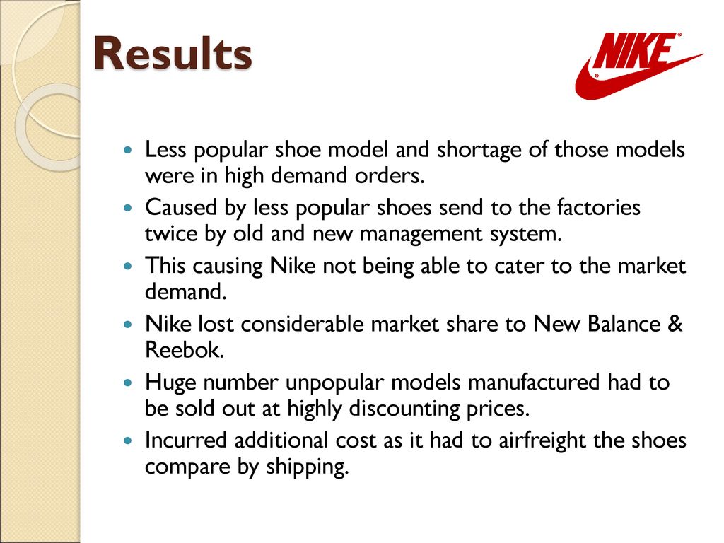 NIKE Inc. Project Failure in Year ppt download