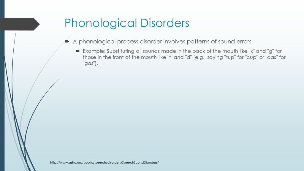 Phonological Disorders