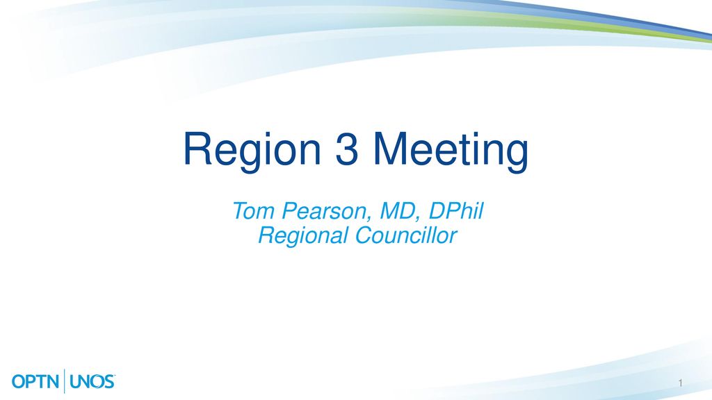 Tom Pearson, MD, DPhil Regional Councillor