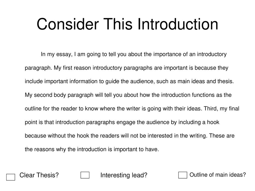 Introductory Paragraphs - ppt download