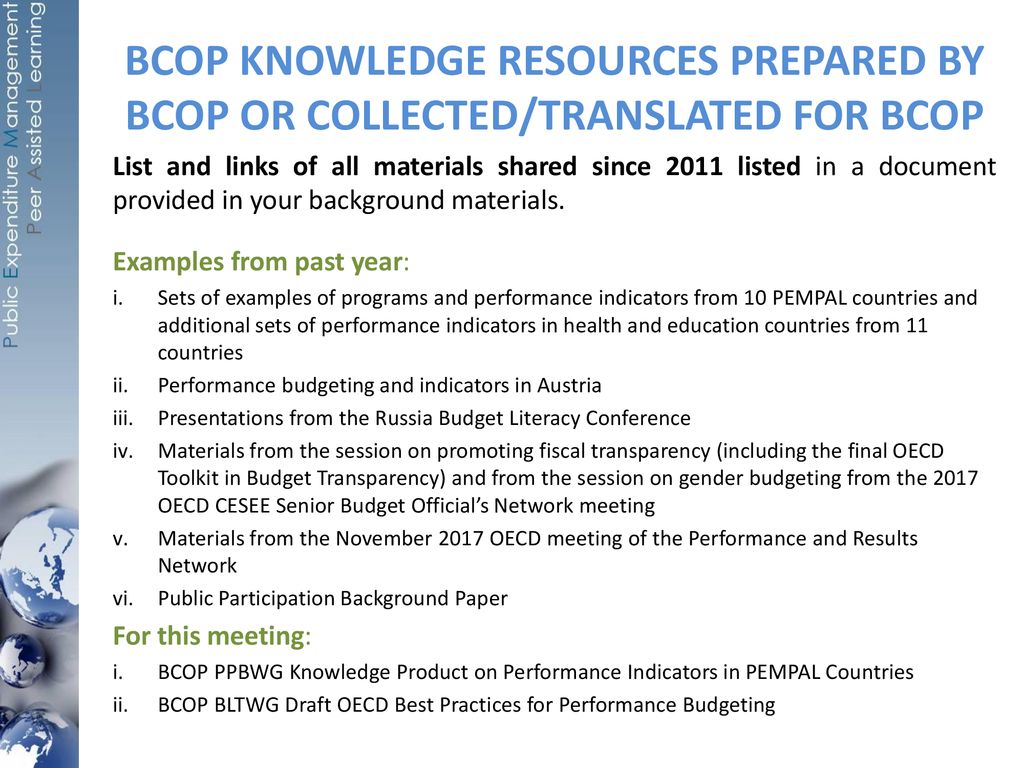 Budget Community of Practice (BCOP) ppt download