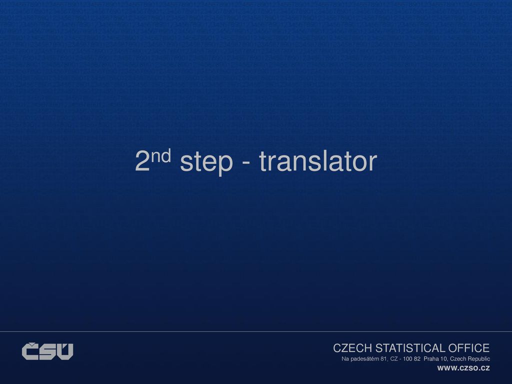 2nd step - translator