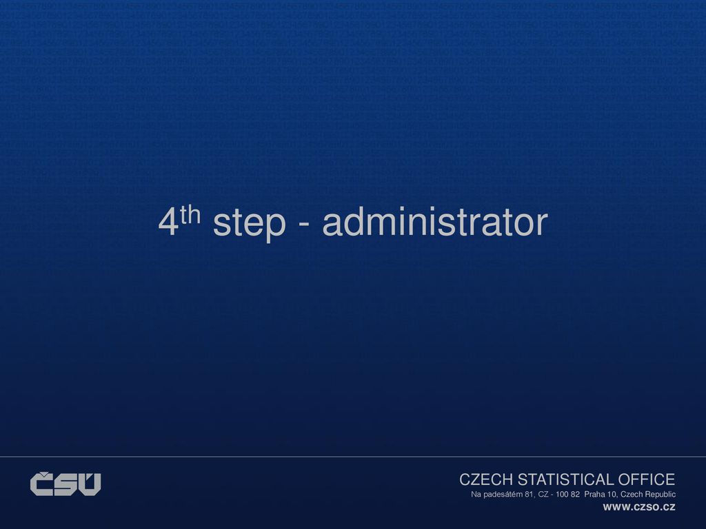 4th step - administrator
