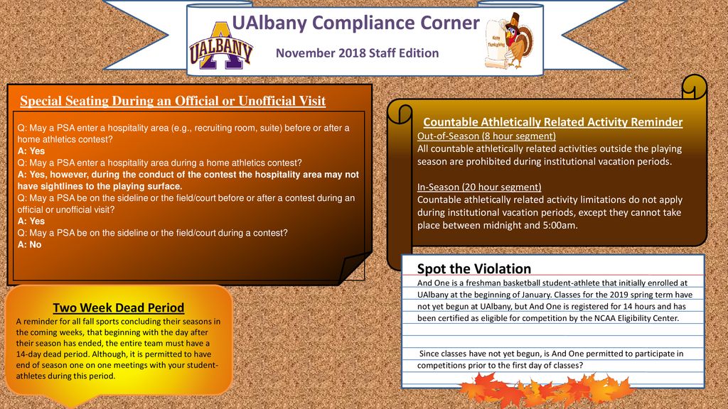 UAlbany Compliance Corner ppt download