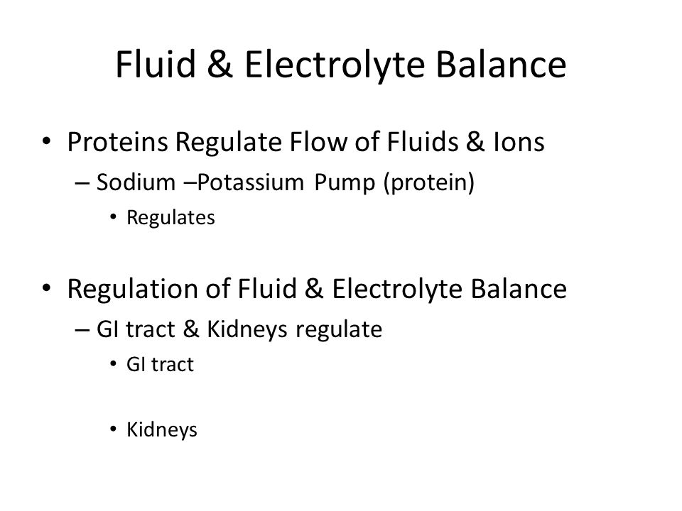 Fluid & Electrolyte Balance