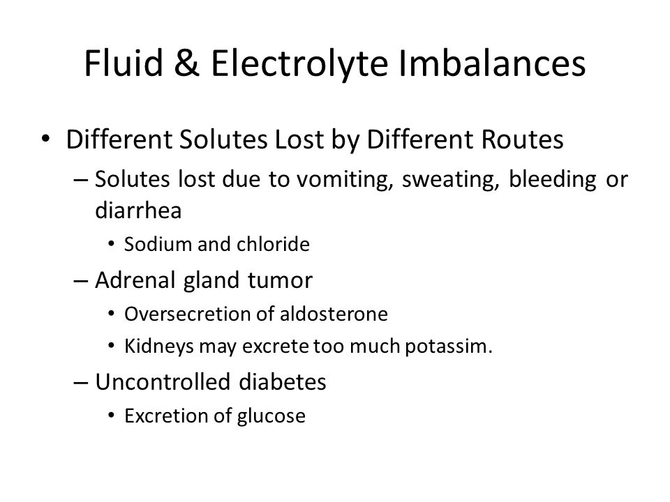 Fluid & Electrolyte Imbalances