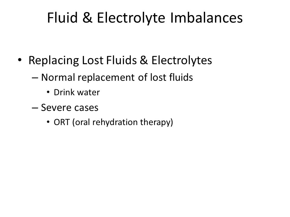 Fluid & Electrolyte Imbalances