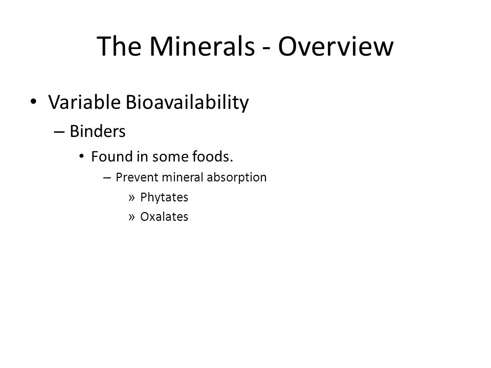 The Minerals - Overview