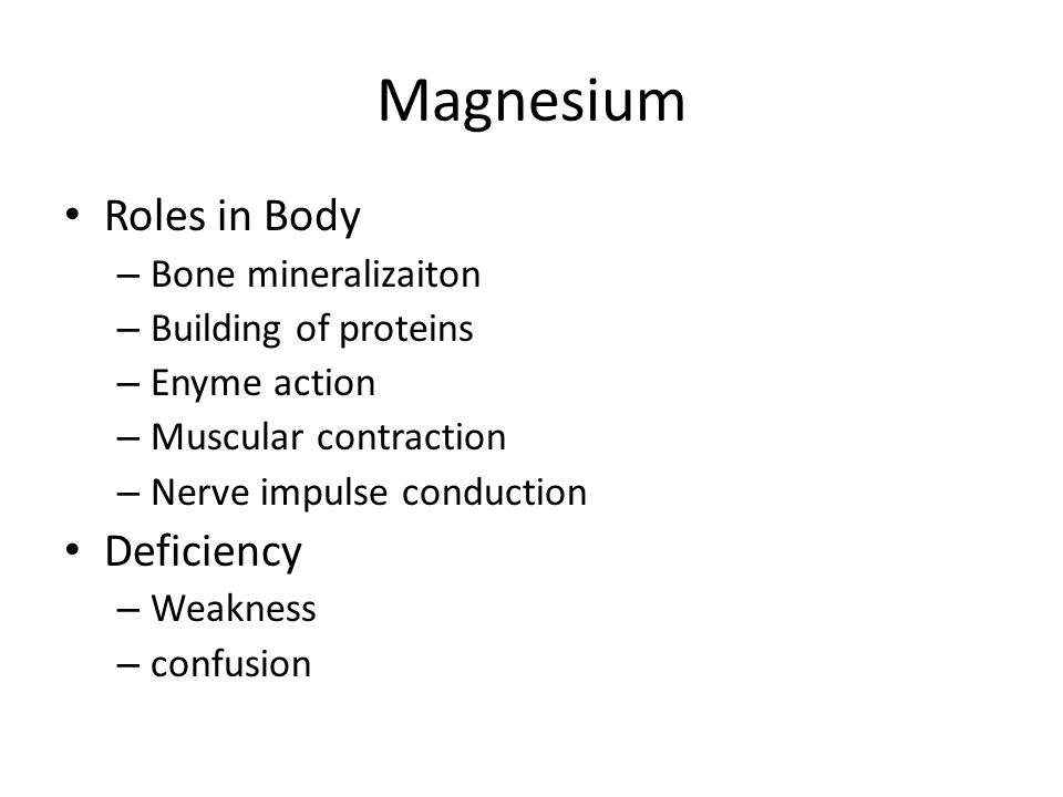 Magnesium Roles in Body Deficiency Bone mineralizaiton
