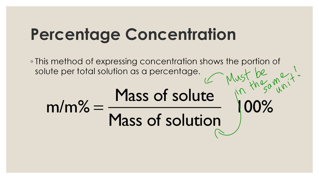 Concentration percentage - ppt download