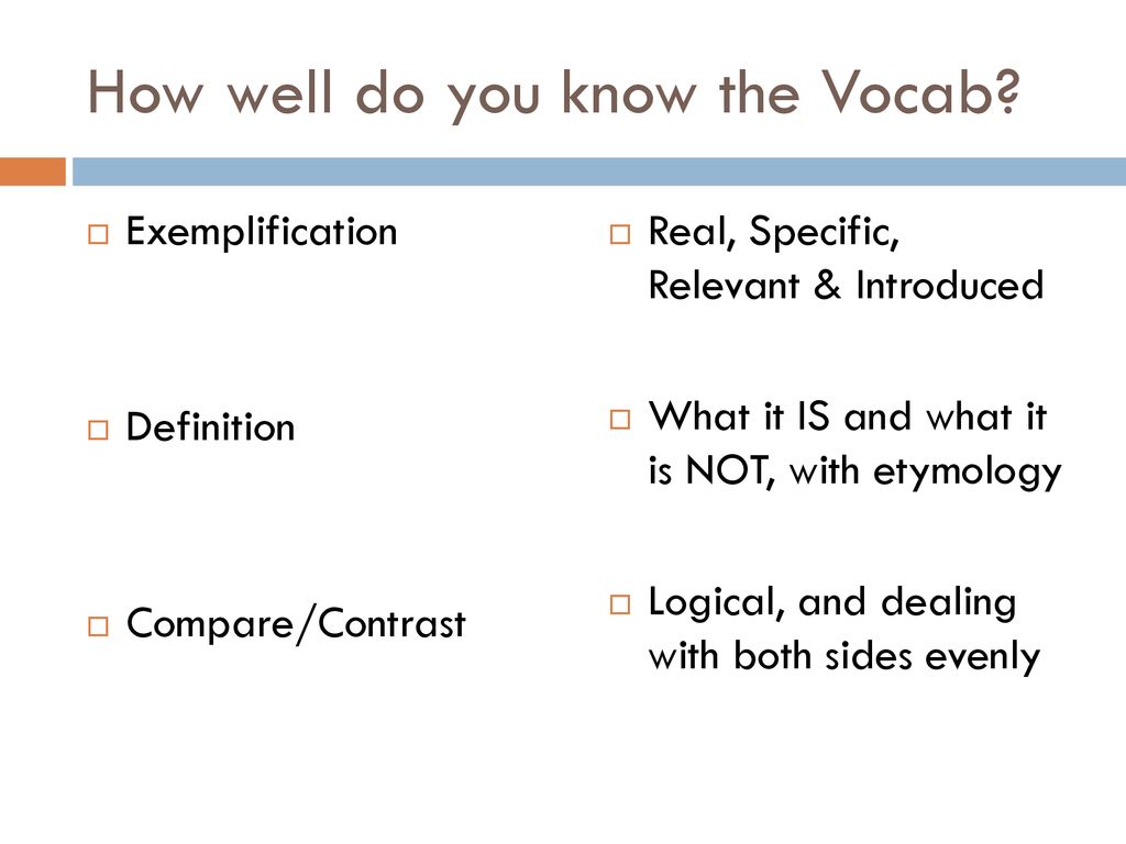 How well do you know the Vocab