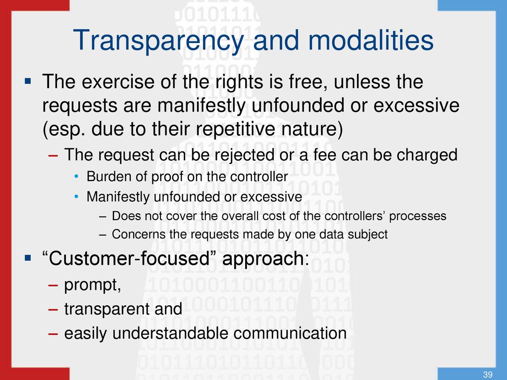 Transparency and modalities