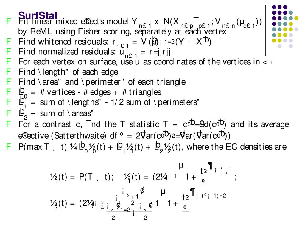 The Statistical Analysis Of Surface Data Ppt Download
