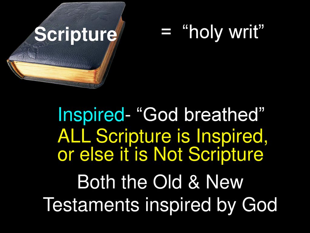 “All Scripture is given by inspiration of God, and is profitable for ...